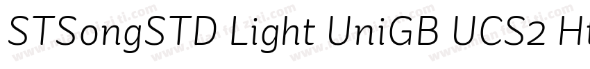 STSongSTD Light UniGB UCS2 Httf字体转换